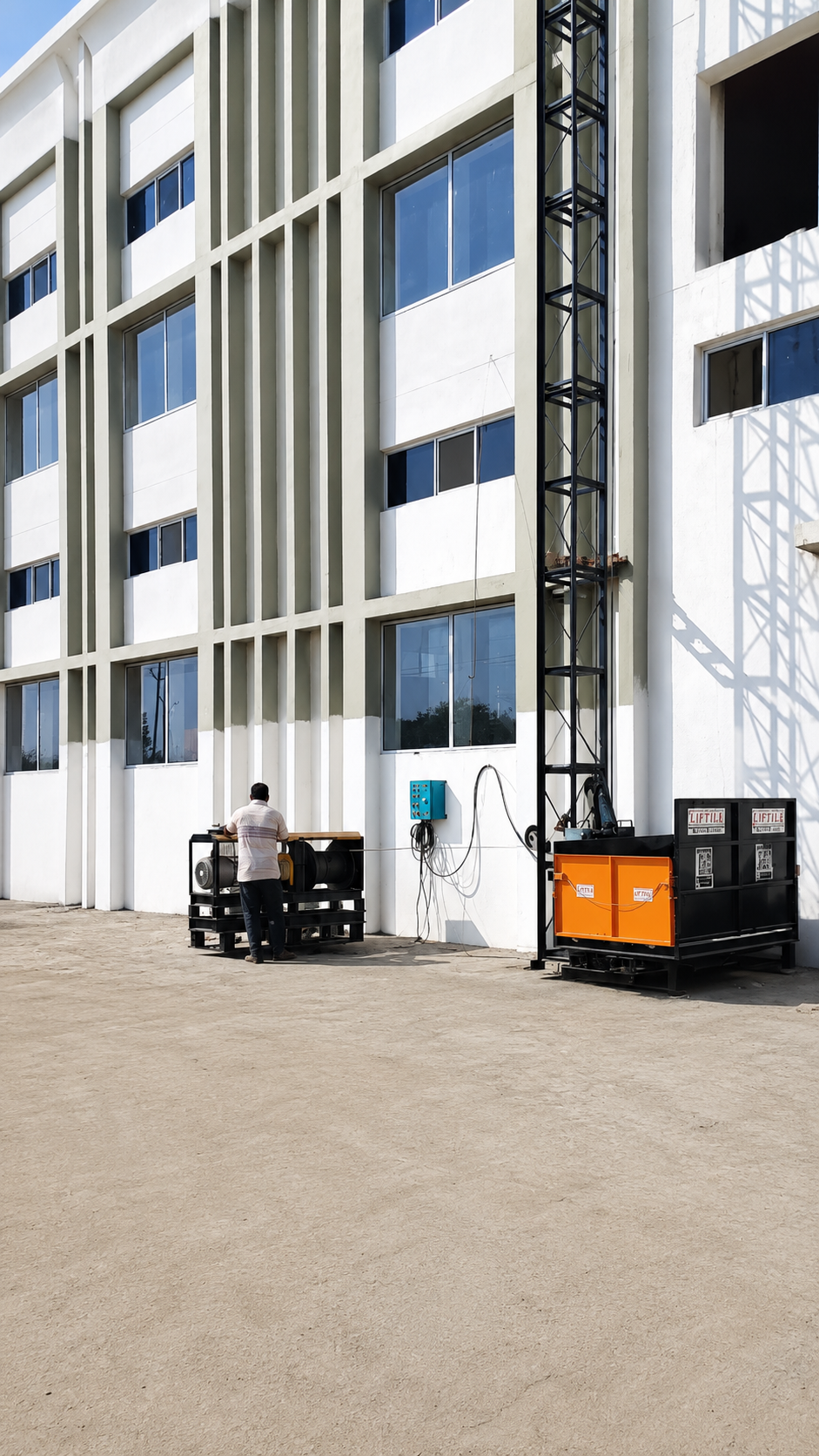 LIFTILE LMTB Series Multi Functional Tower Hoist in operation